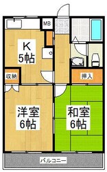 コーポチェリーの物件間取画像